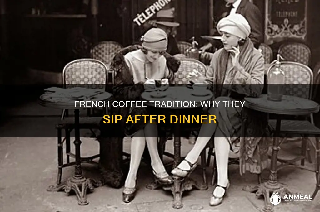 why do french drink coffee after dinner