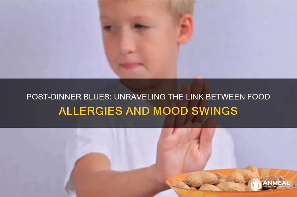 why do i feel down after dinner food allergy