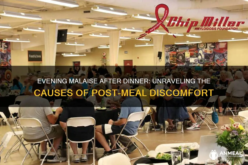 why do i feel unwell every evening after dinner