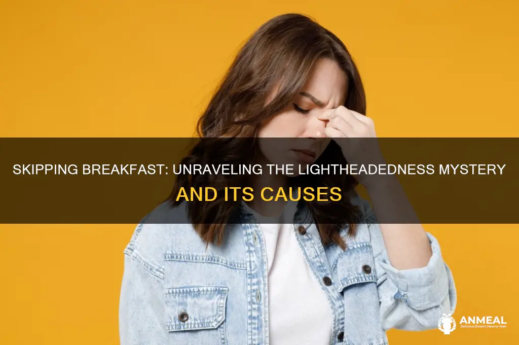why do i get super light headed just skipping breakfast