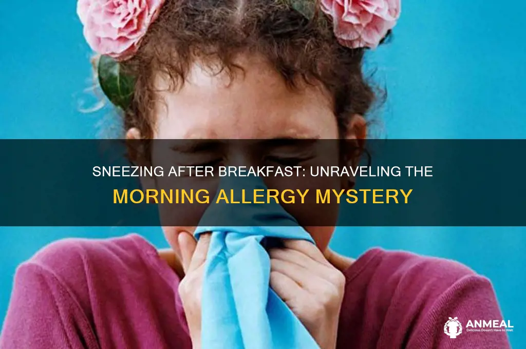 why do i sneeze after breakfast