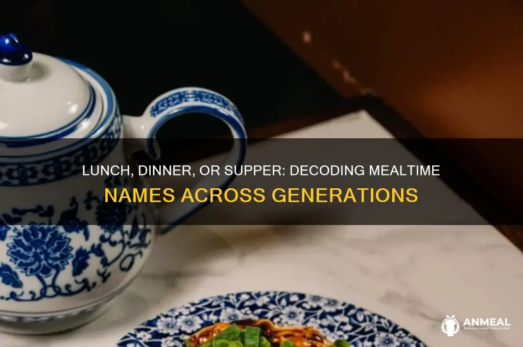 why do old people call lunch dinner and einner supper