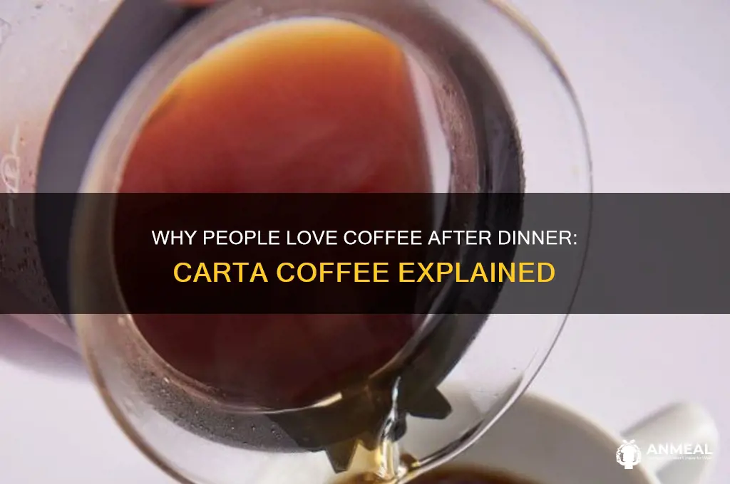 why do people drink coffee after dinner carta coffee