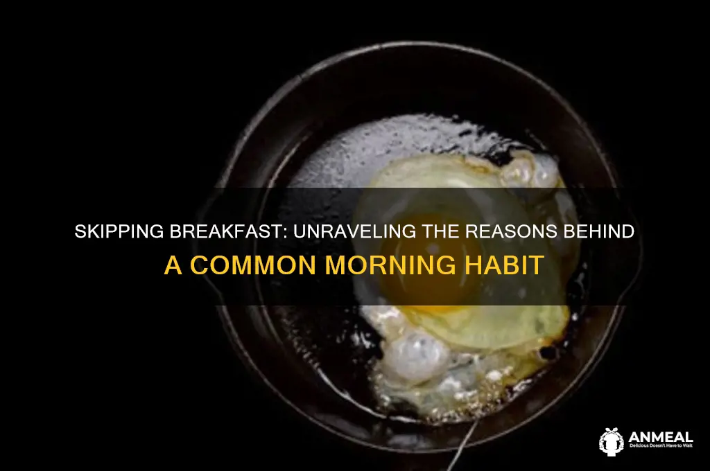 why do so many people skip breakfast