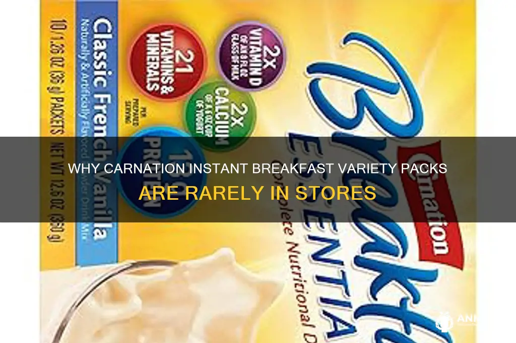 why do stores not stock carnation instant breakfast variety pack