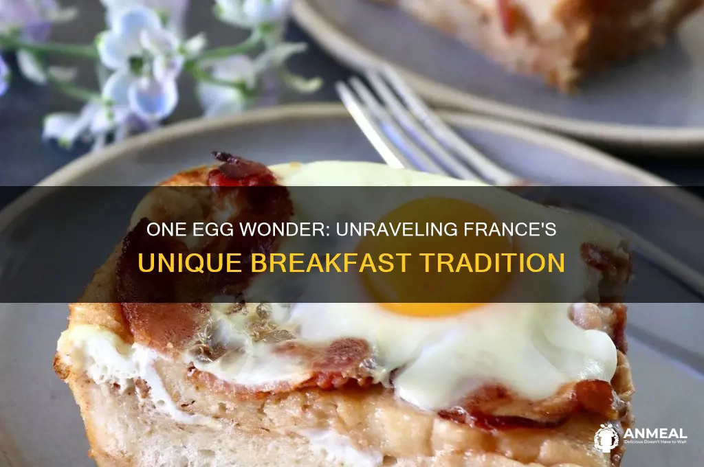 why do the french only have one egg for breakfast