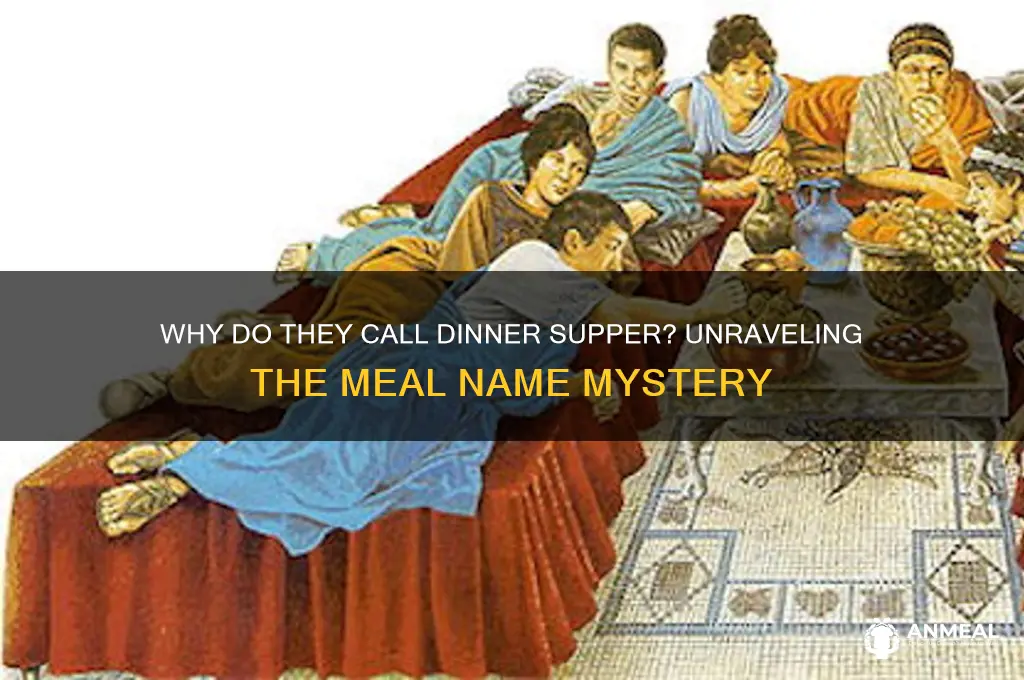 why do they call dinner supper