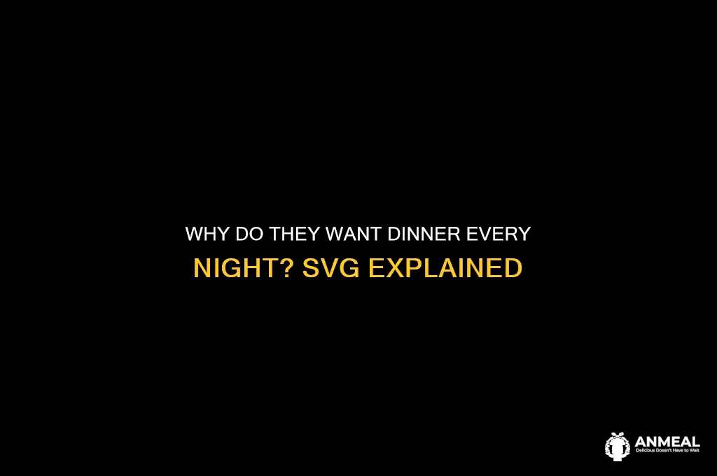 why do they want dinner every night svg