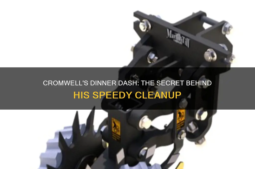 why does cromwell quickly clean up his dinner