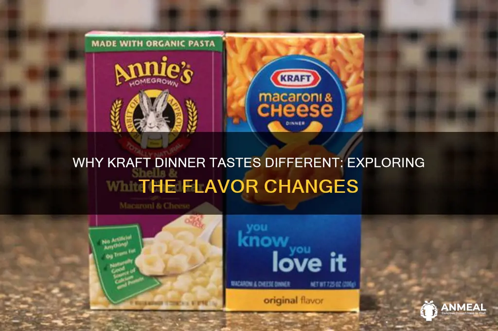 why does kraft dinner taste different