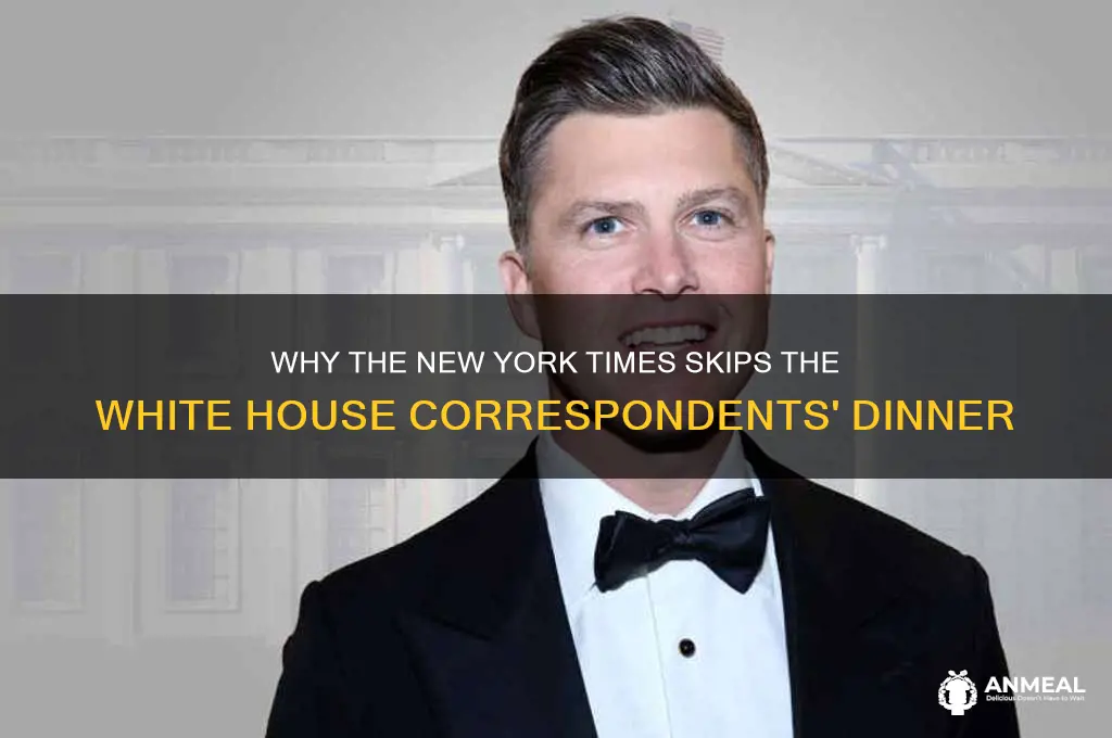 why does ny times not attend white house correspondents dinner