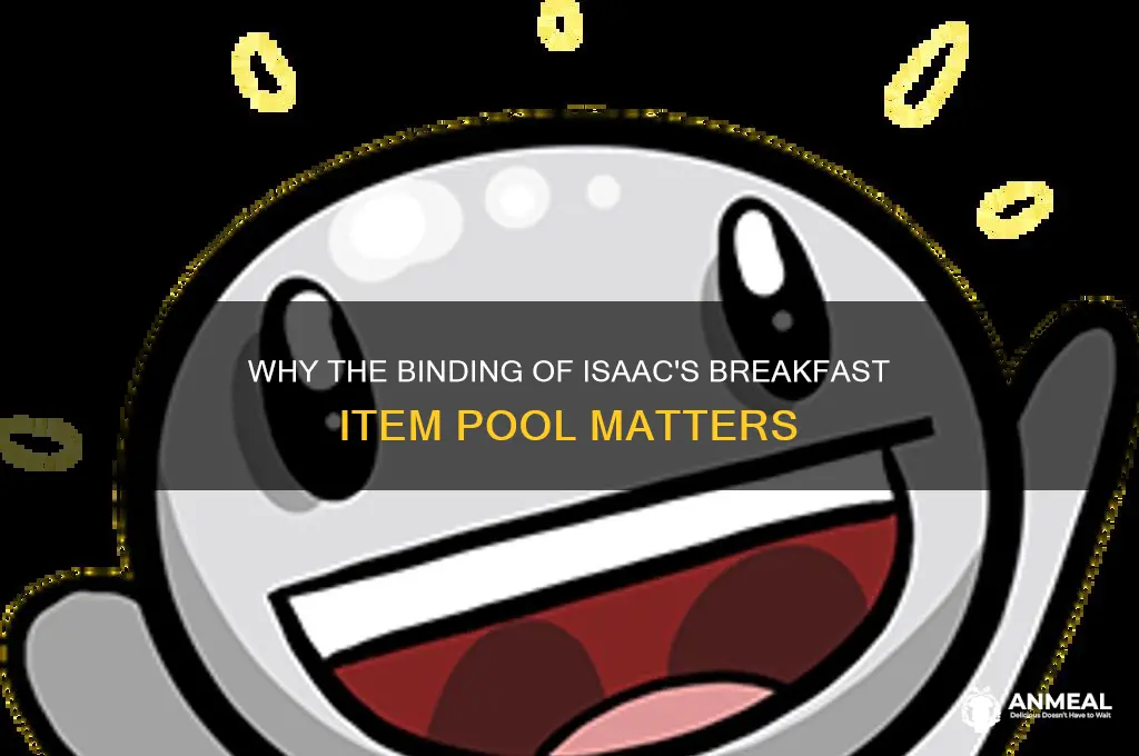 why does the binding of issac item pool breakfast
