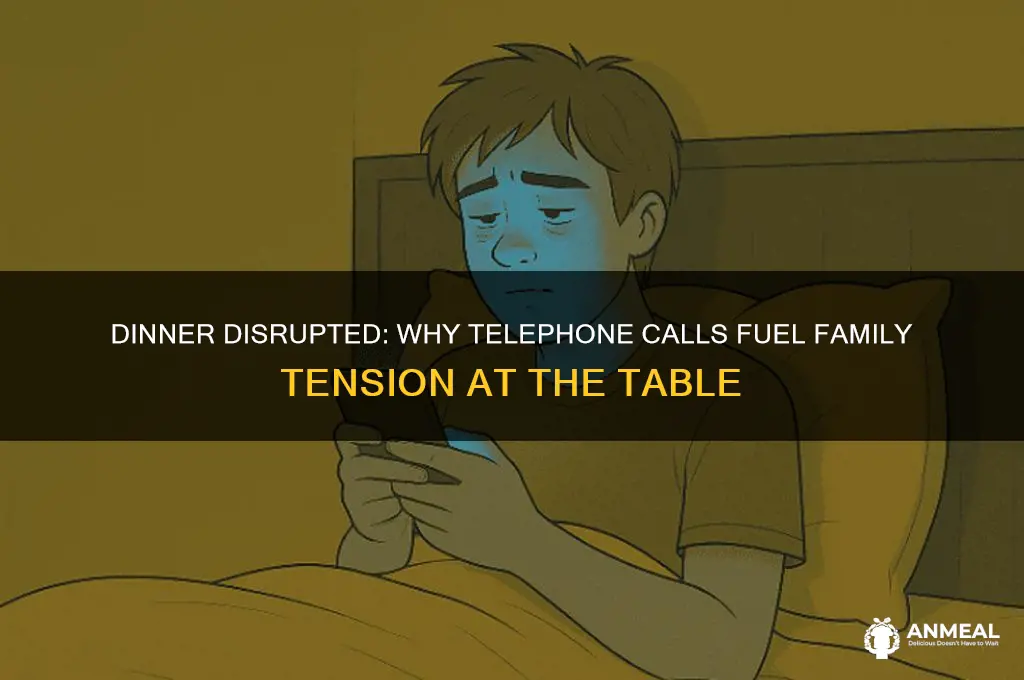 why does the telephone call at dinner cause tension