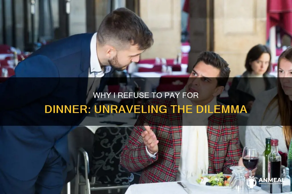 why dont you wanna i payed for dinna
