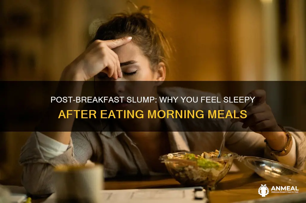 why feel sleepy after breakfast