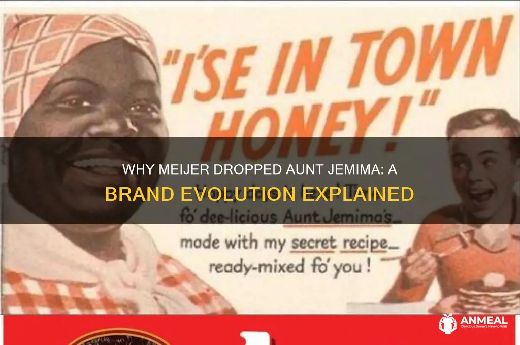 why has mejer stopped caring aunt jemima breakfast