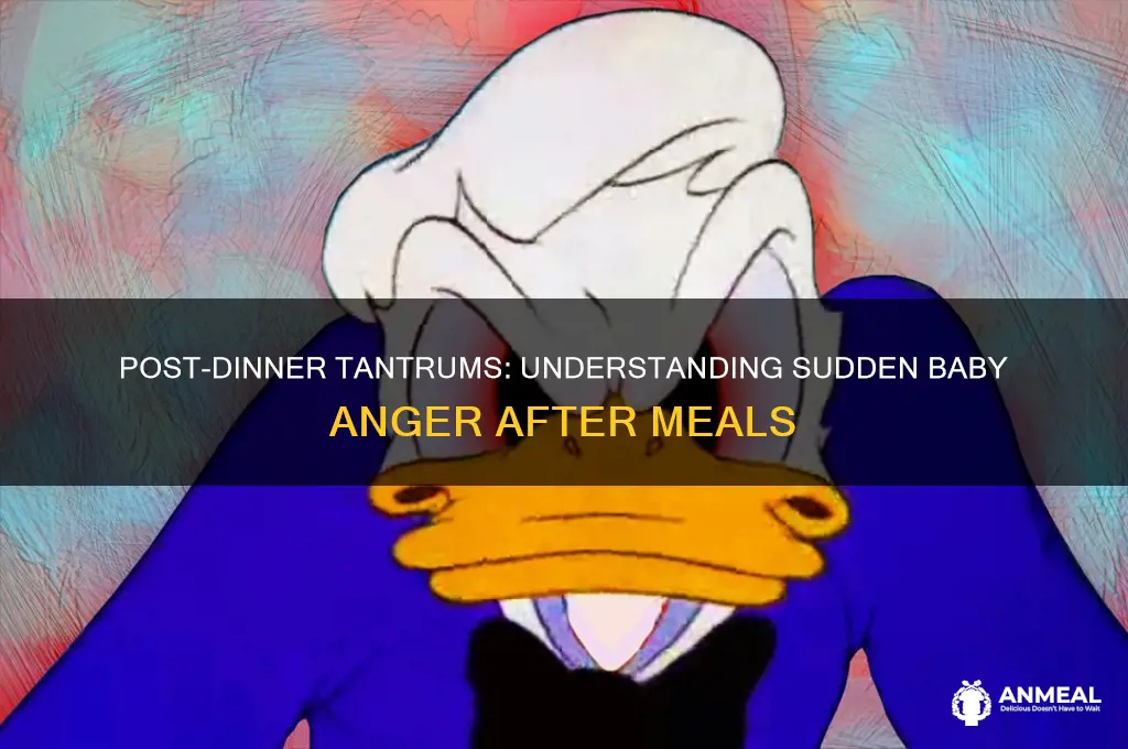 why is baby suddenly angry after dinner