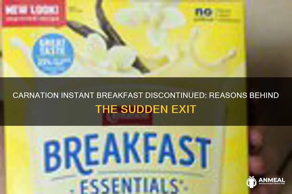 why is carnation instant breakfast being discontinued