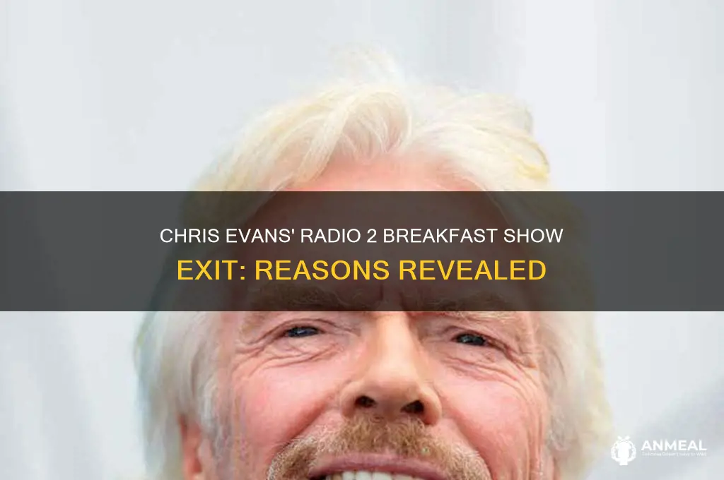 why is chris evans not on radio 2 breakfast show