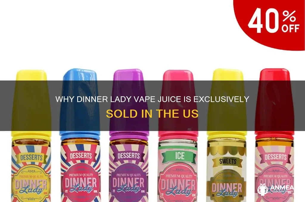 why is dinner lady labeled only for sale in us
