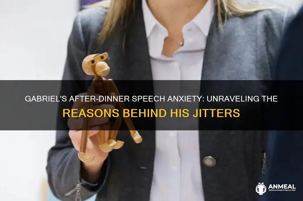 why is gabriel anxious about his after dinner speech