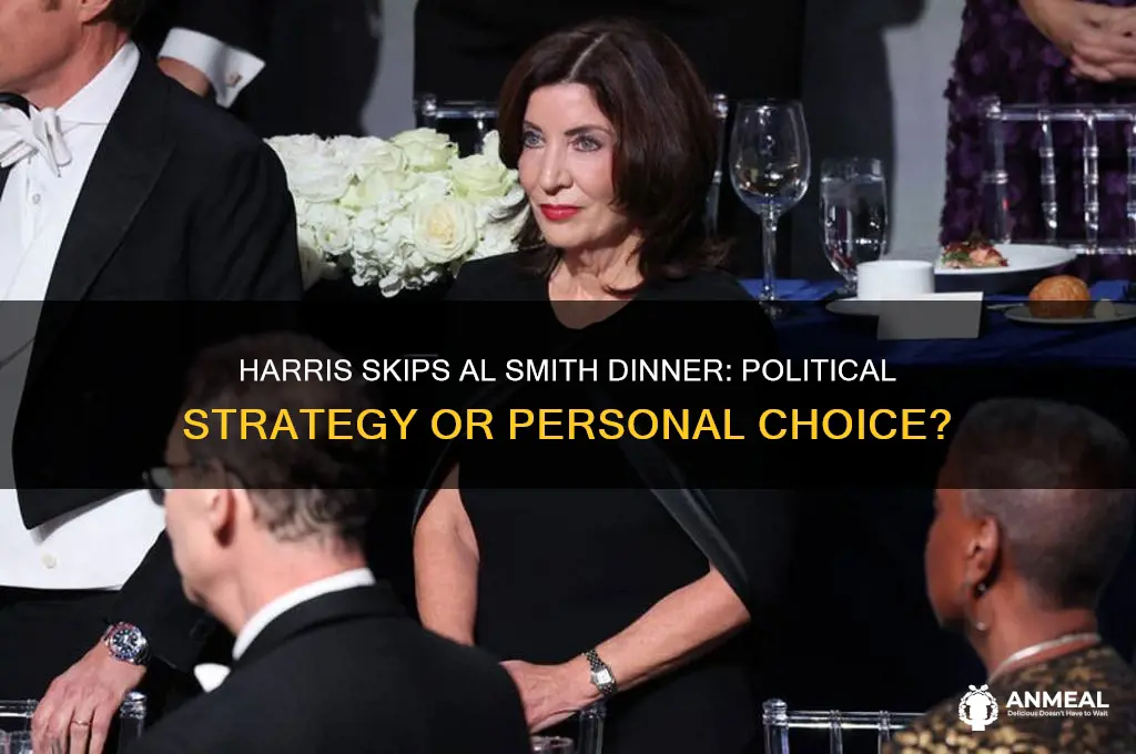 why is harris skipping al smith dinner