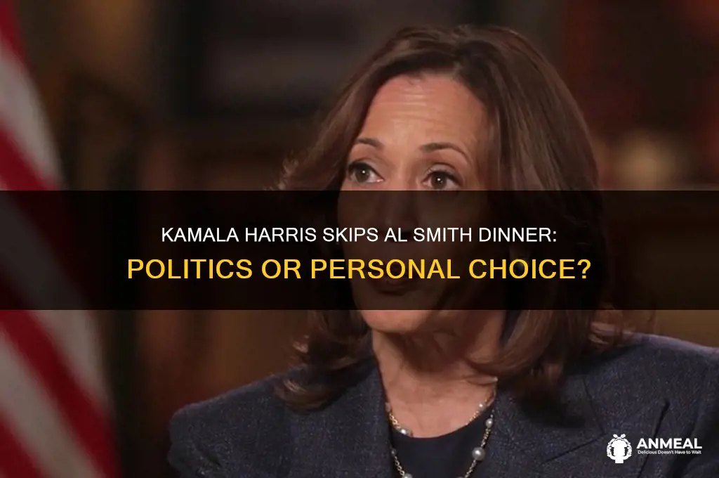 why is kamala skipping al smith dinner