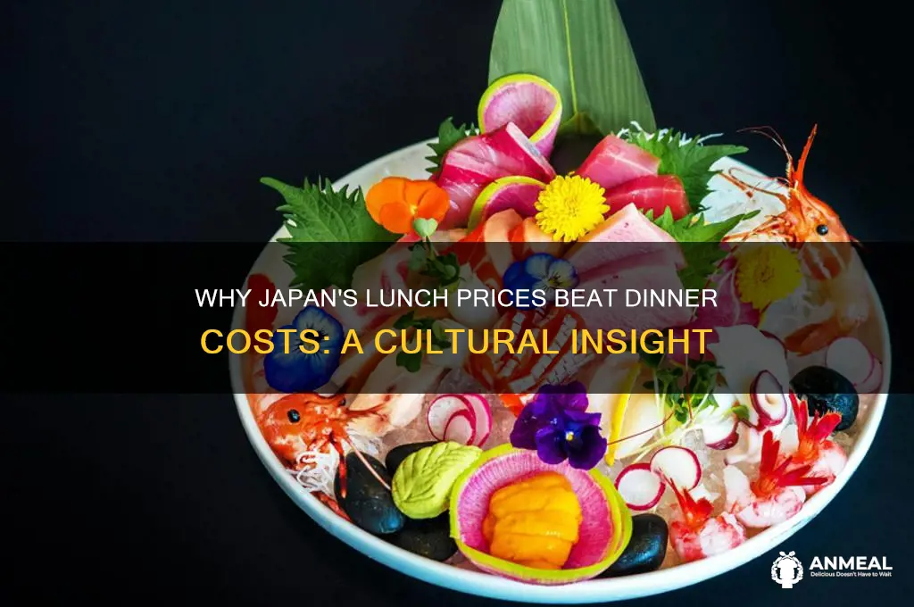 why is lunch cheaper than dinner in japan
