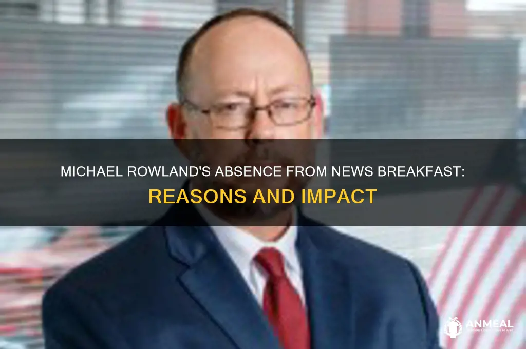 why is michael rowland not on news breakfast