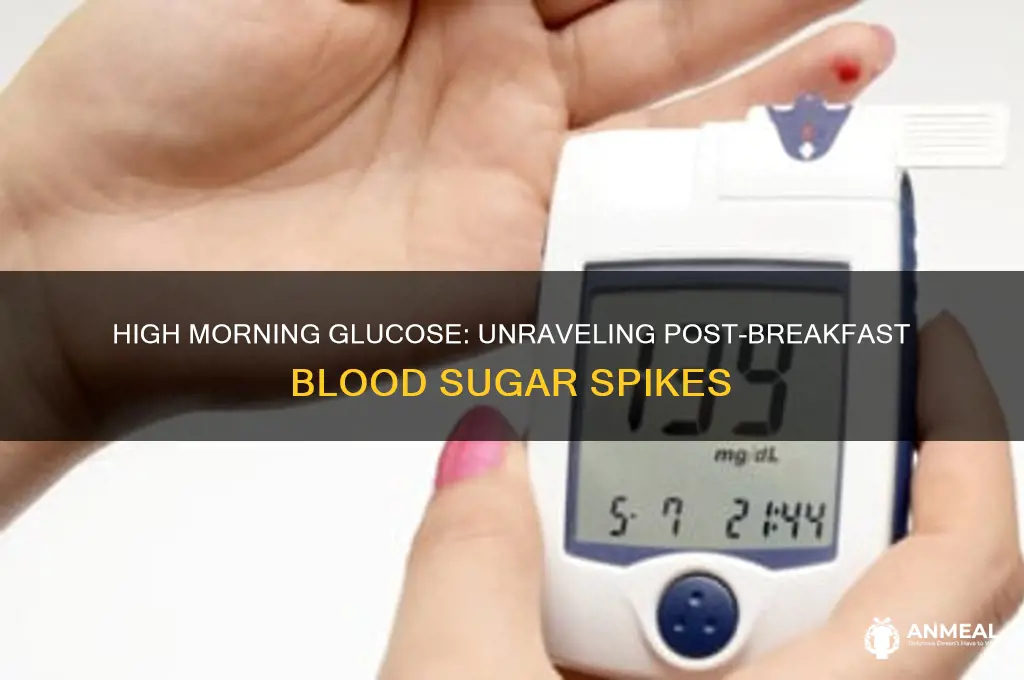 why is my glucose high after breakfast