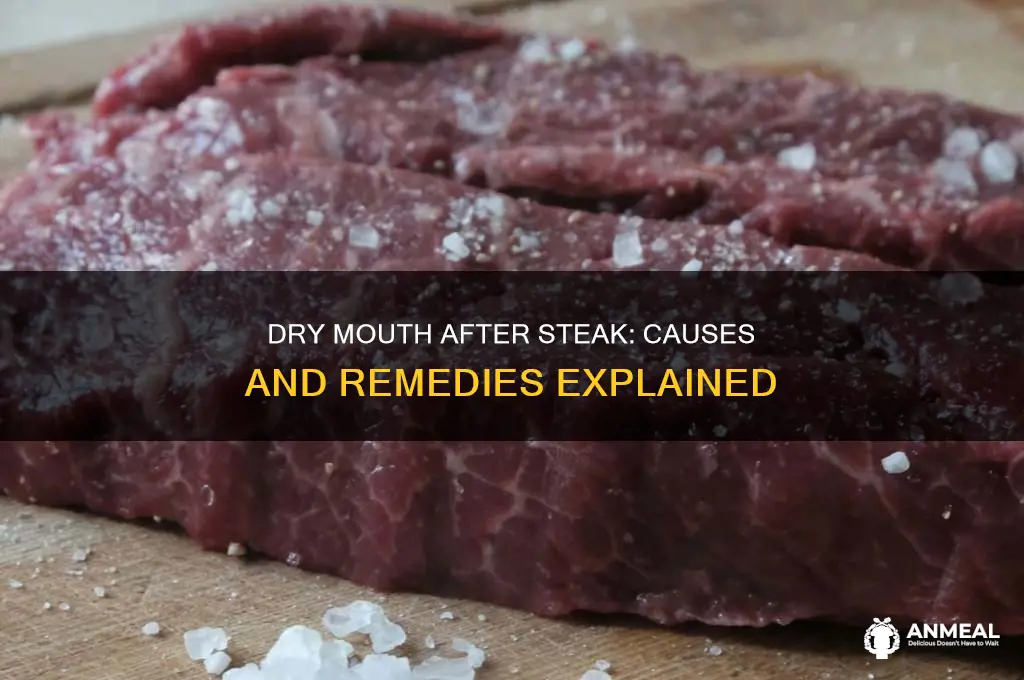 why is my mouth dry after steak dinner