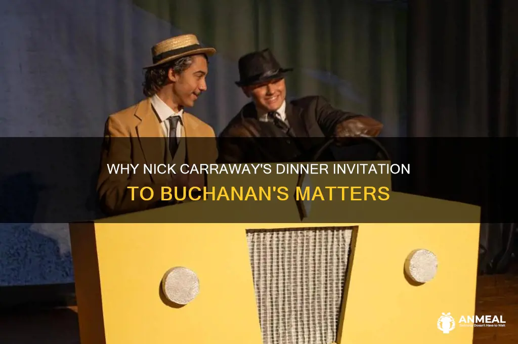 why is nick invited to buchanan