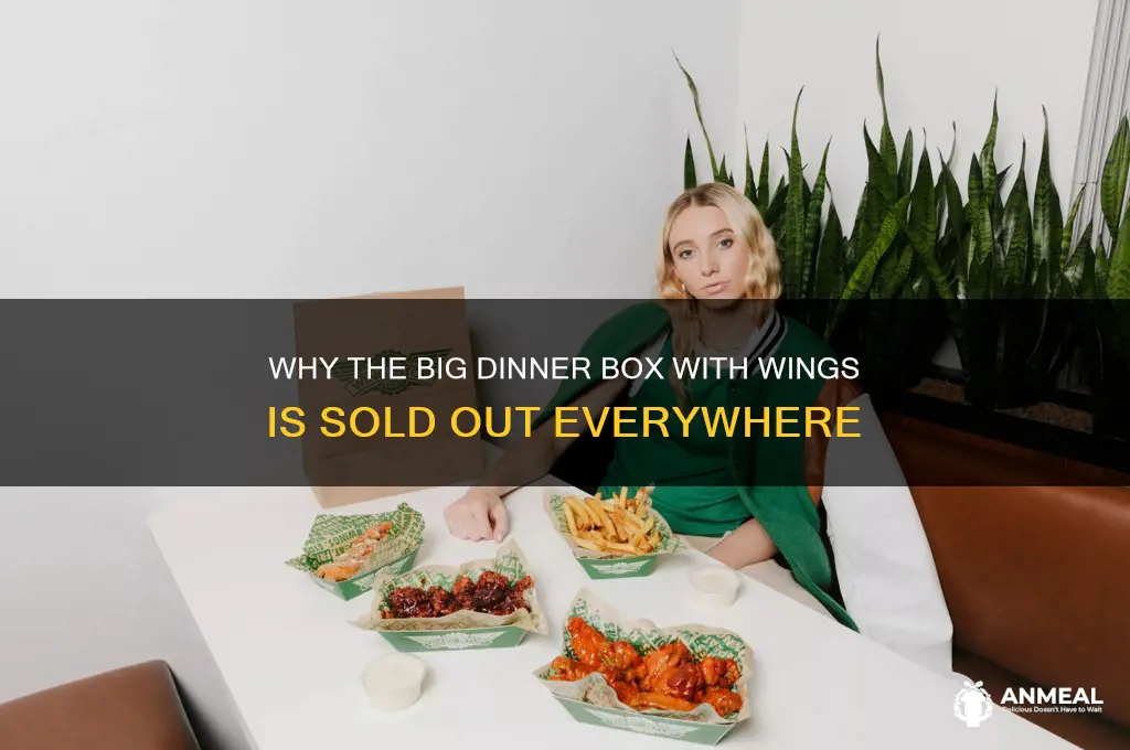 why is the big dinner box with wings sold out