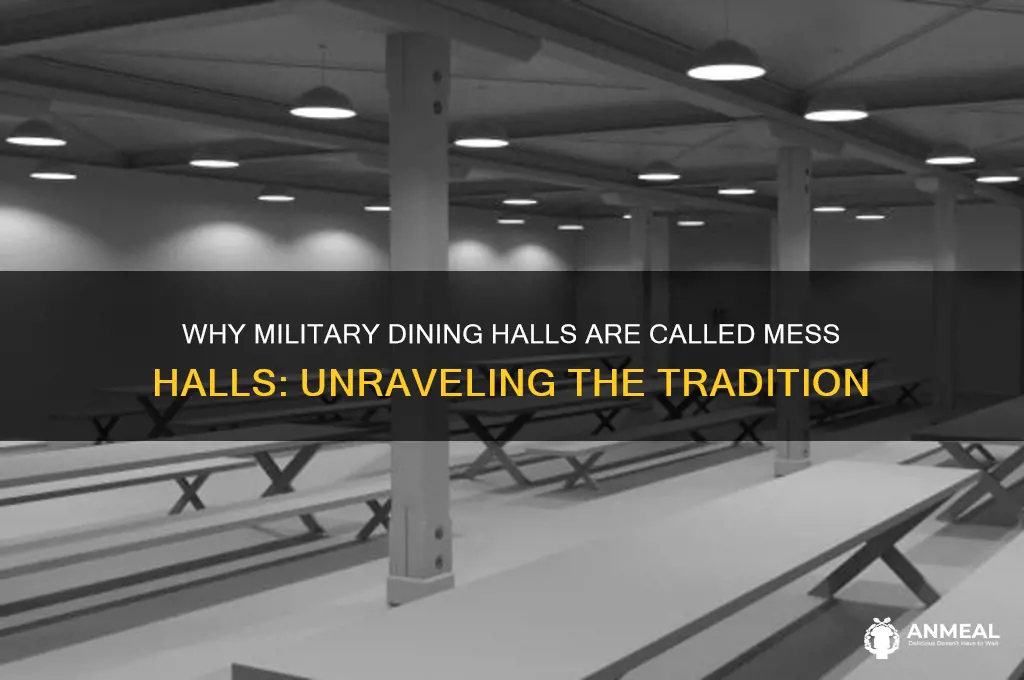 why is the military dinner hall called the mess hall