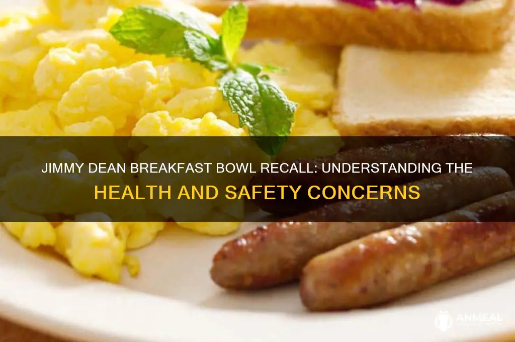 why is there a recall in jimmy dean breakfast bowl