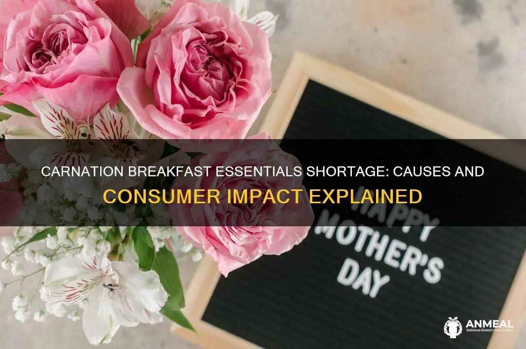 why is there a shortage of carnation breakfast essentials