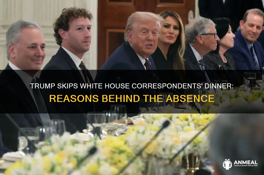 why is trump not going to wh correspondance dinner