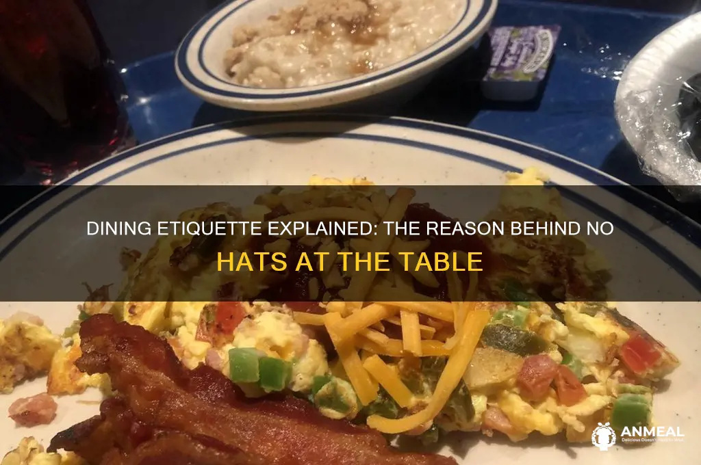 why no hats at the dinner table
