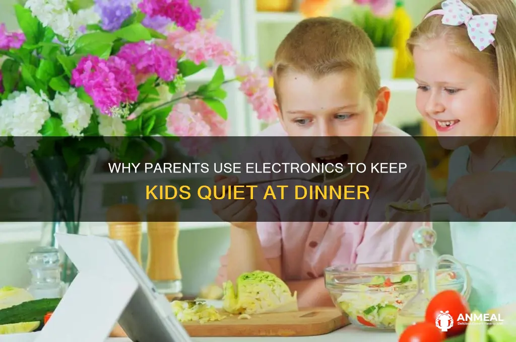 why parnts give electronics to choldren at dinner