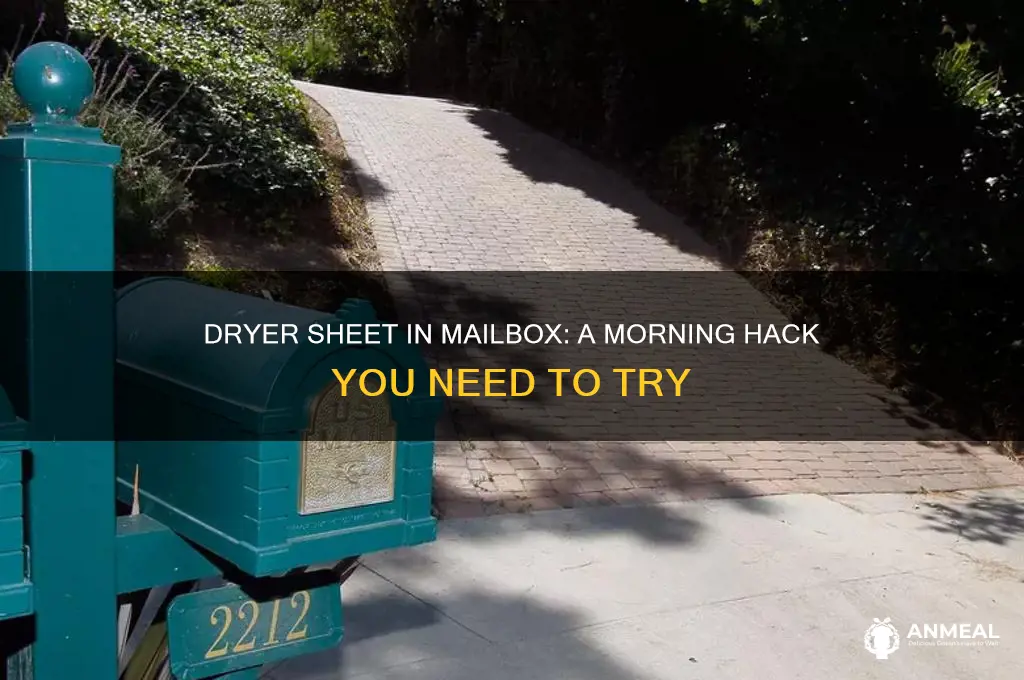 why place a dryer sheet in your mailbox before breakfast