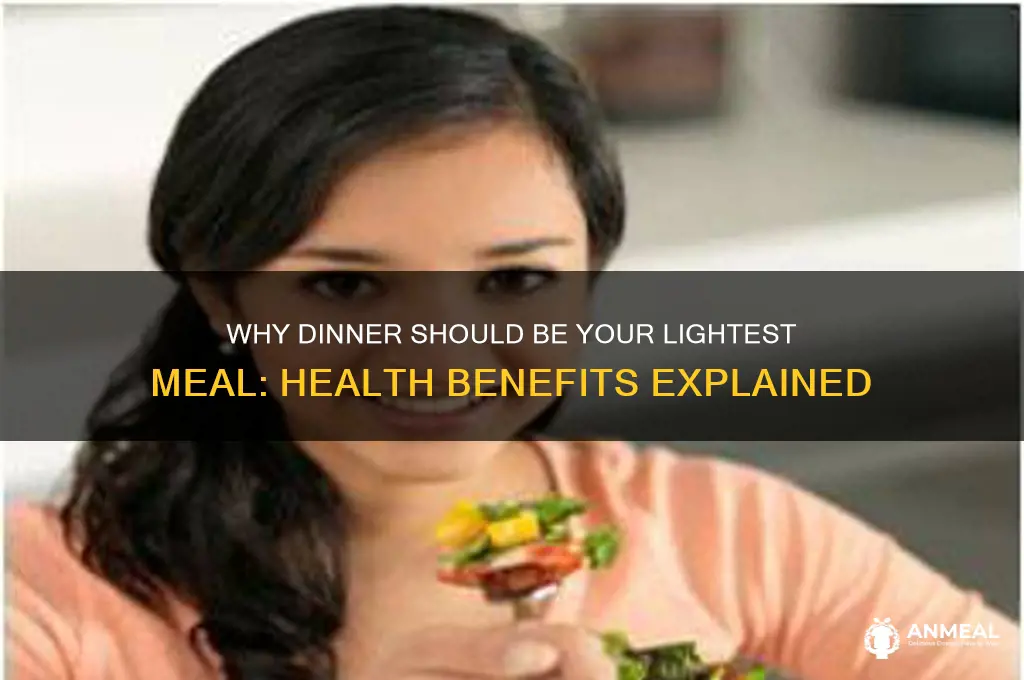 why should dinner be the smallest meal
