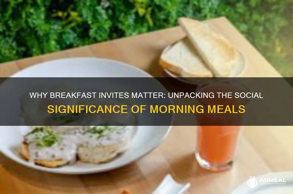 why someone asks you to breakfast