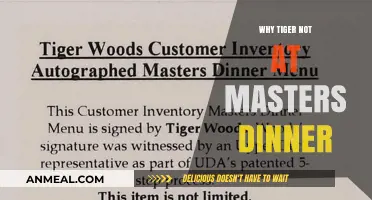 Tiger's Absence from the Masters Champions Dinner Explained