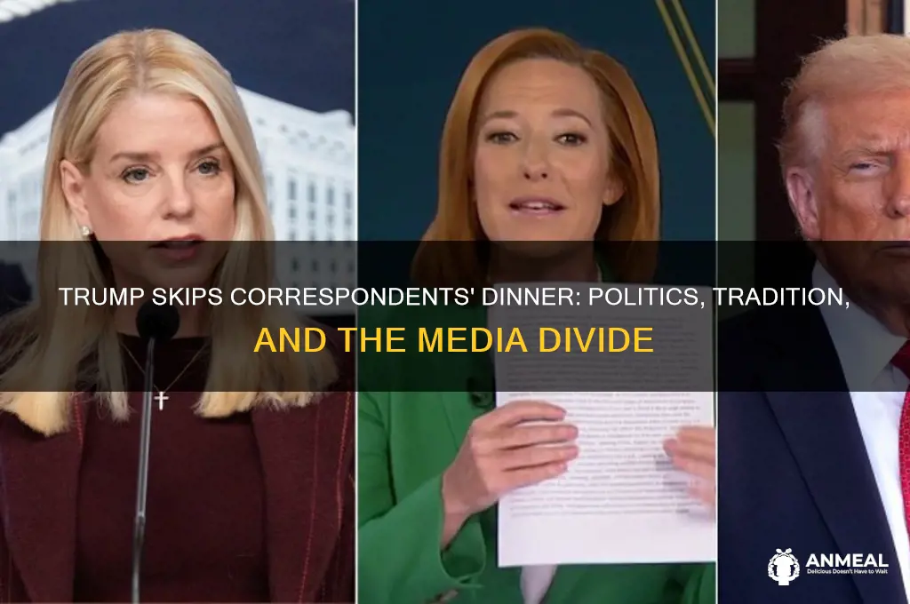 why trump didnt attend cooresondence dinner