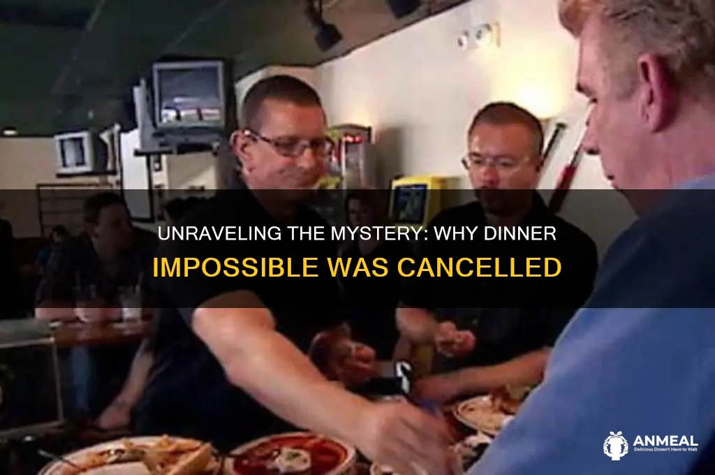 why was dinner impossible cancelled