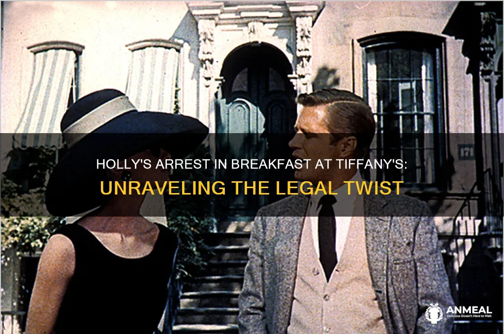 why was holly arrested in breakfast at tiffany