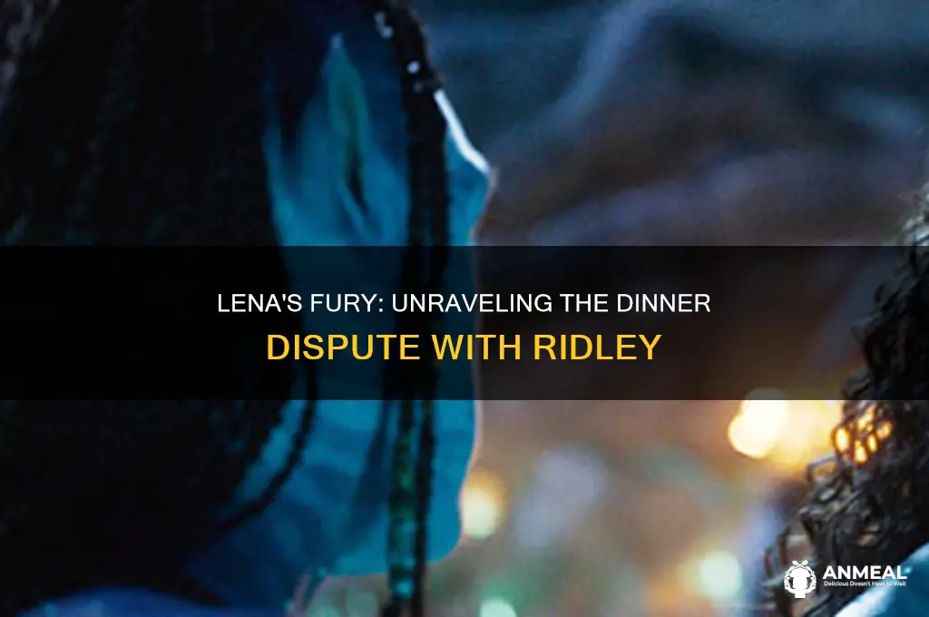 why was lena mad at ridley at dinner