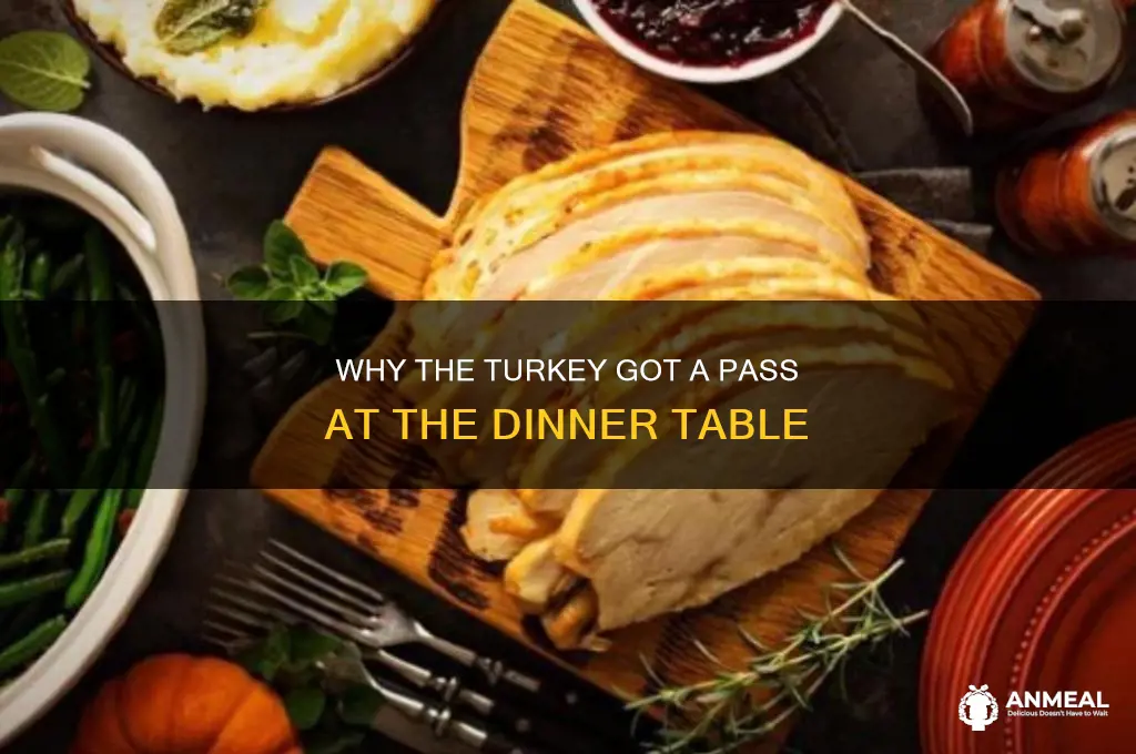 why was the turkey excused from the dinner table joke