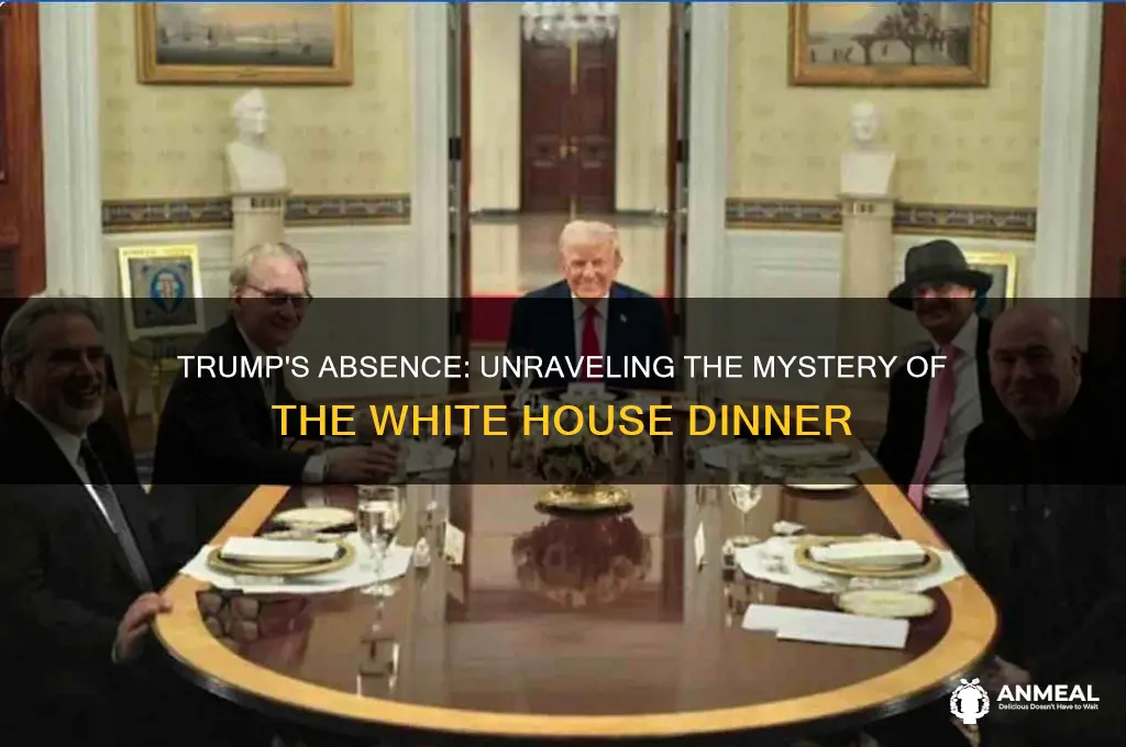 why wasnt trump at the white house dinner