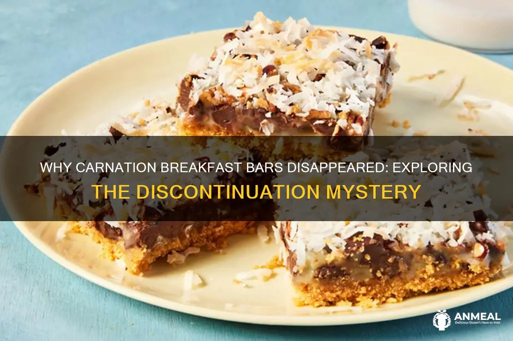 why were carnation breakfast bars discontinued